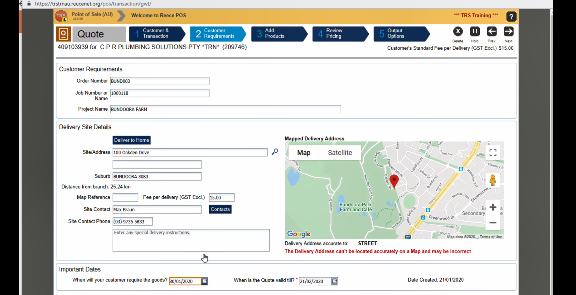 Reece - TRS: Quotes: Software Simulations