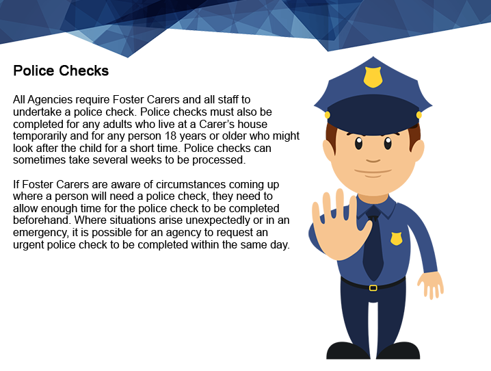 Police Checks screen